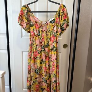 Luxology Yellow Floral Dress